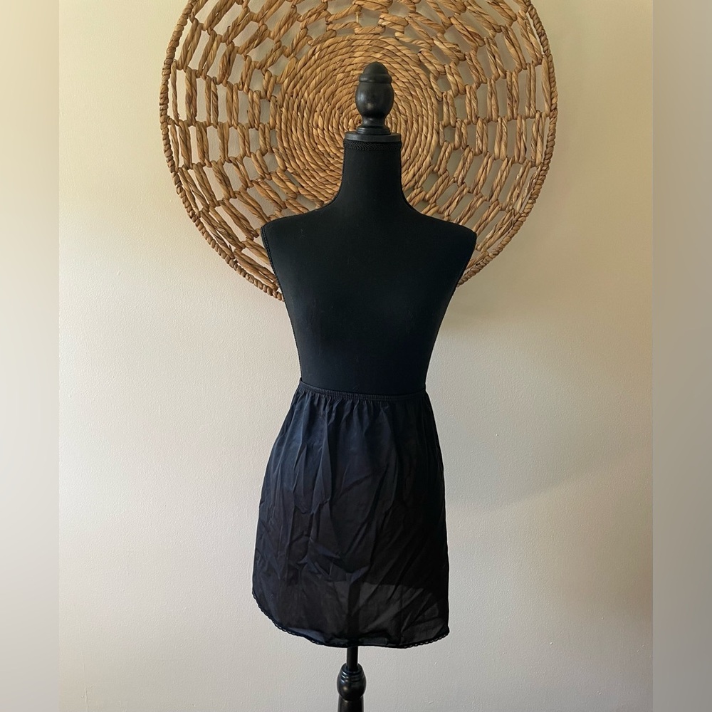 Vintage Black Vassarette Slip